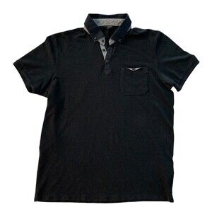 Ted Baker London Men's size 4 Black Short Sleeve Polo Shirt